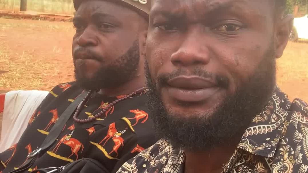 We are outside at the funeral